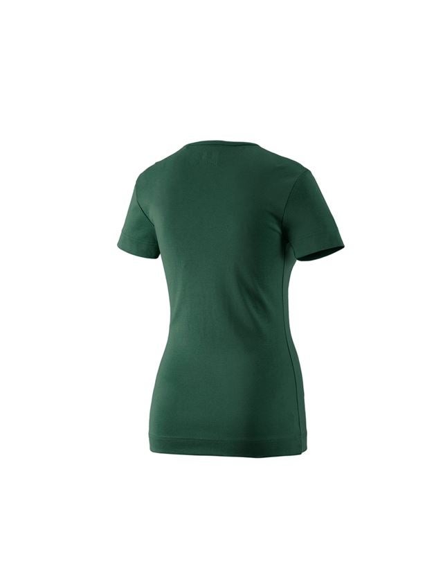Tričká, pulóvre a košele: Tričko e.s.cotton, výstrih do V, dámske + zelená 3