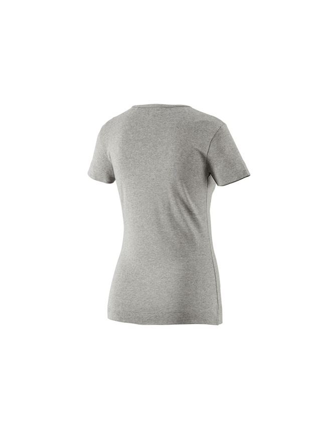 Tričká, pulóvre a košele: Tričko e.s.cotton, výstrih do V, dámske + sivá melírovaná 1