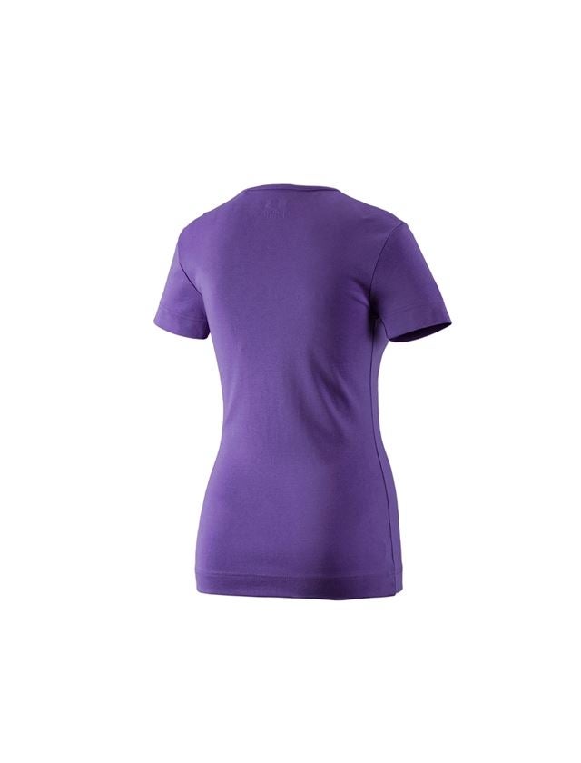 Tričká, pulóvre a košele: Tričko e.s.cotton, výstrih do V, dámske + fialová 1