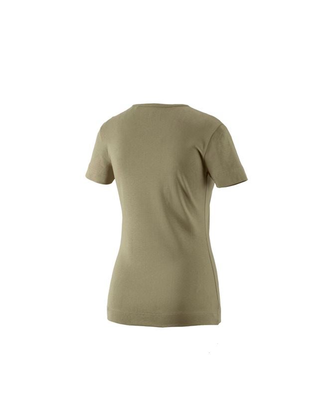Tričká, pulóvre a košele: Tričko e.s.cotton, výstrih do V, dámske + trstinová 1