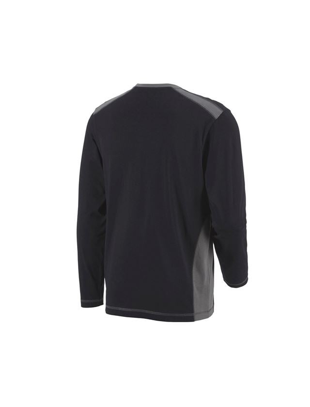 Tričká, pulóvre a košele: Tričko s dlhým rukávom e.s.active cotton + čierna/antracitová 3