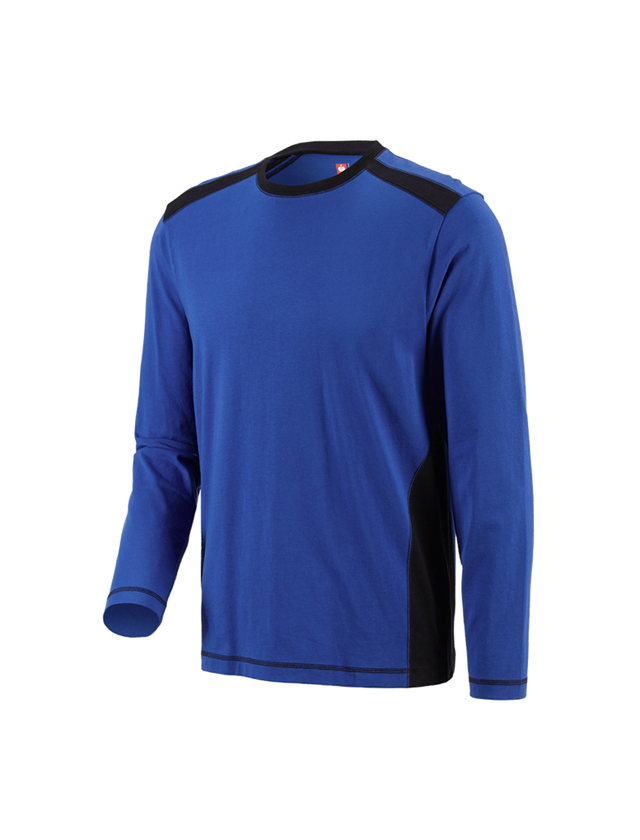 Tričká, pulóvre a košele: Tričko s dlhým rukávom e.s.active cotton + nevadzovo modrá/čierna 2