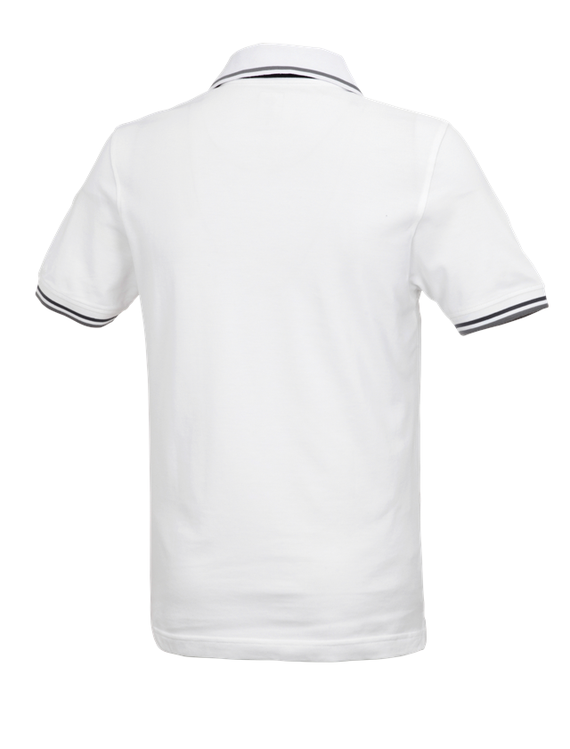 Tričká, pulóvre a košele: Polo tričko e.s. cotton Deluxe Colour + biela/antracitová 2