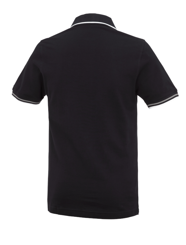 Tričká, pulóvre a košele: Polo tričko e.s. cotton Deluxe Colour + čierna/strieborná 3