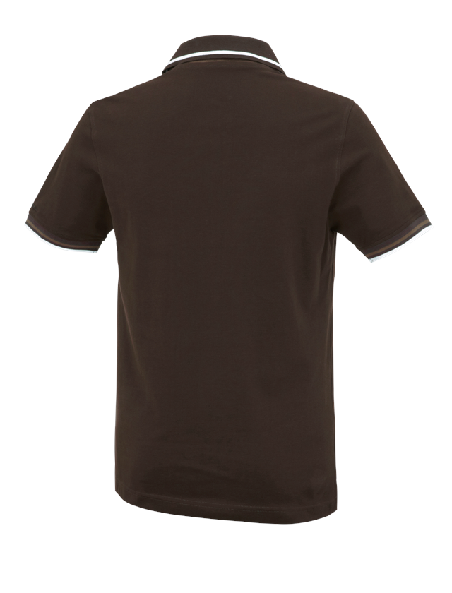 Tričká, pulóvre a košele: Polo tričko e.s. cotton Deluxe Colour + gaštanová/lieskový oriešok 3