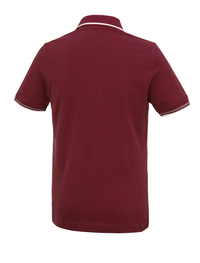 Tričká, pulóvre a košele: Polo tričko e.s. cotton Deluxe Colour + bordová/hliníková 1