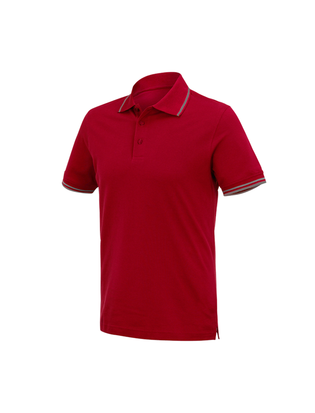 Témy: Polo tričko e.s. cotton Deluxe Colour + ohnivá červená/hliníková