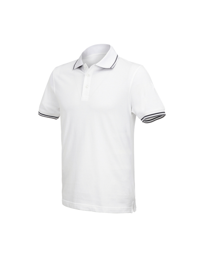 Tričká, pulóvre a košele: Polo tričko e.s. cotton Deluxe Colour + biela/antracitová 1