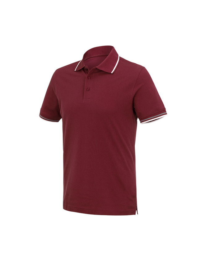 Tričká, pulóvre a košele: Polo tričko e.s. cotton Deluxe Colour + bordová/hliníková