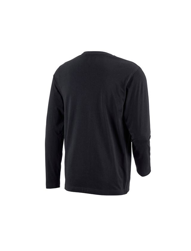 Tričká, pulóvre a košele: Tričko s dlhým rukávom e.s. cotton + čierna 1