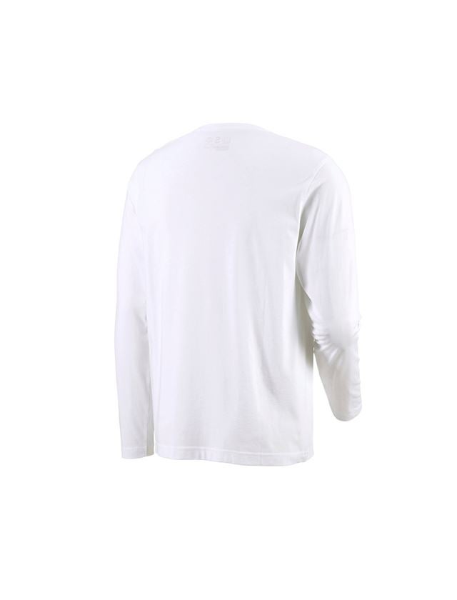 Tričká, pulóvre a košele: Tričko s dlhým rukávom e.s. cotton + biela 1