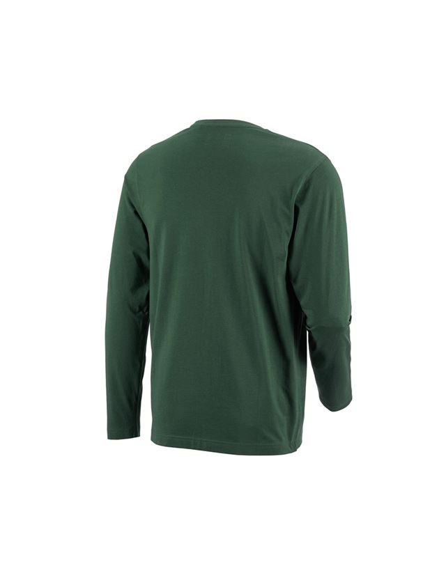 Tričká, pulóvre a košele: Tričko s dlhým rukávom e.s. cotton + zelená 1