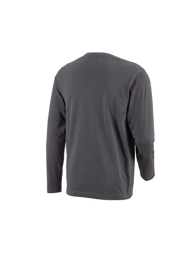 Tričká, pulóvre a košele: Tričko s dlhým rukávom e.s. cotton + antracitová 3