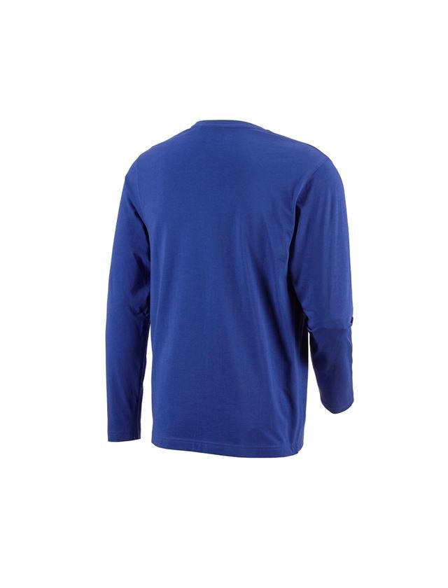 Tričká, pulóvre a košele: Tričko s dlhým rukávom e.s. cotton + nevadzovo modrá 1