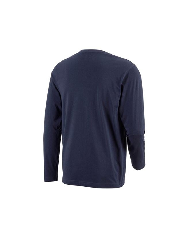 Tričká, pulóvre a košele: Tričko s dlhým rukávom e.s. cotton + tmavomodrá 3
