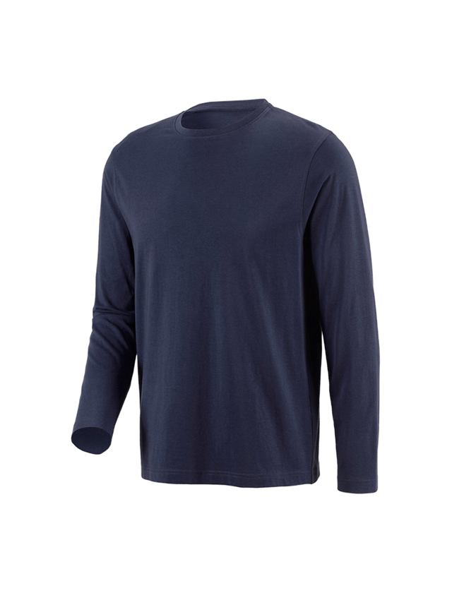 Tričká, pulóvre a košele: Tričko s dlhým rukávom e.s. cotton + tmavomodrá 2