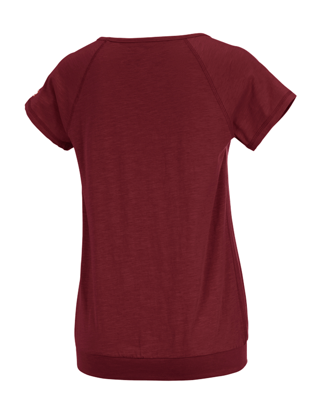 Tričká, pulóvre a košele: Tričko e.s. cotton slub, dámske + rubínová 1