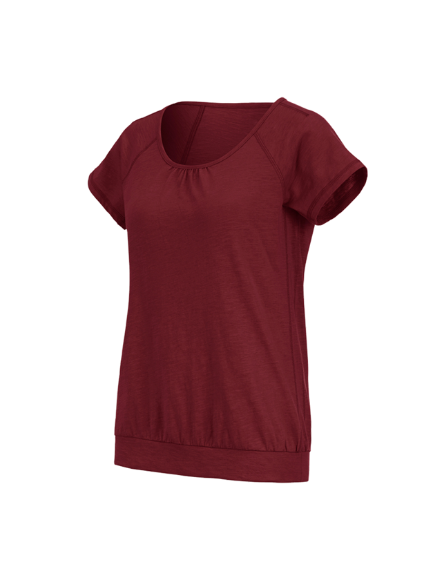 Tričká, pulóvre a košele: Tričko e.s. cotton slub, dámske + rubínová