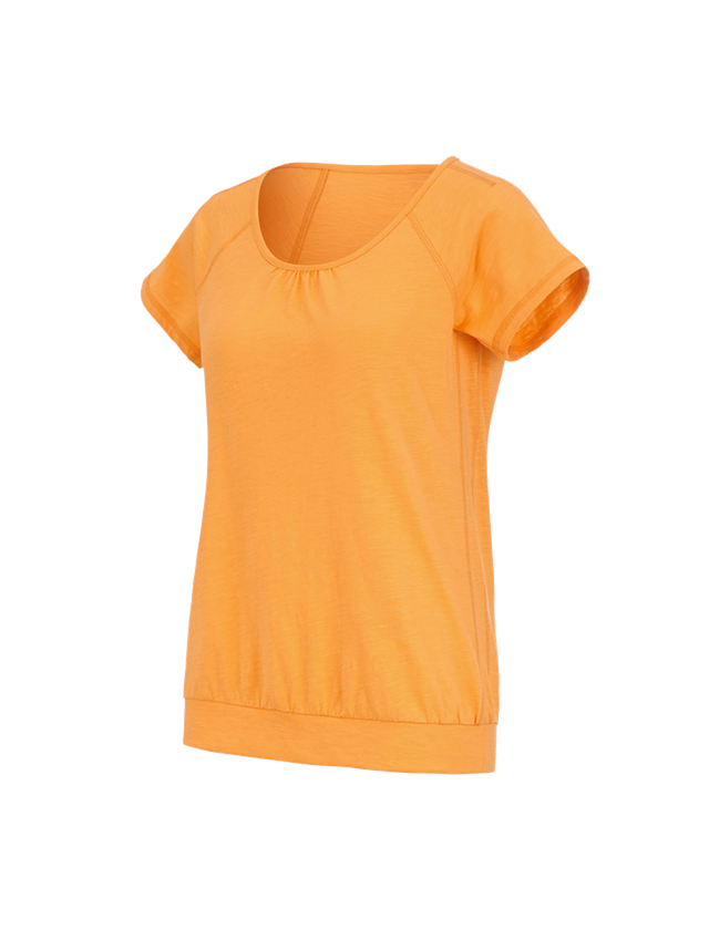 Tričká, pulóvre a košele: Tričko e.s. cotton slub, dámske + svetlooranžová