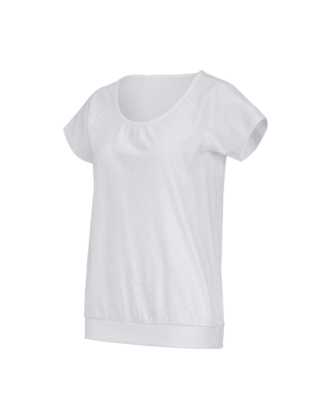 Tričká, pulóvre a košele: Tričko e.s. cotton slub, dámske + biela