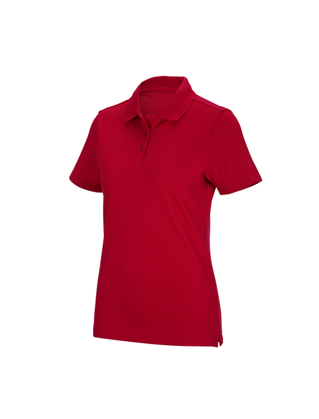Témy: Funkčné polo tričko poly cotton e.s., dámske + ohnivá červená