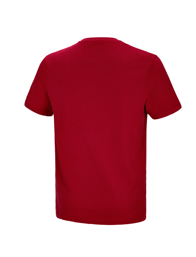 Tričká, pulóvre a košele: Tričko e.s. cotton stretch Pocket + ohnivá červená 1