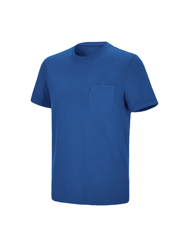 Tričká, pulóvre a košele: Tričko e.s. cotton stretch Pocket + enciánová modrá 2