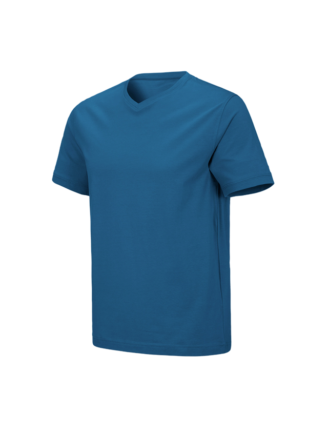 Tričká, pulóvre a košele: Tričko e.s. cotton stretch výstrih do V + atolová