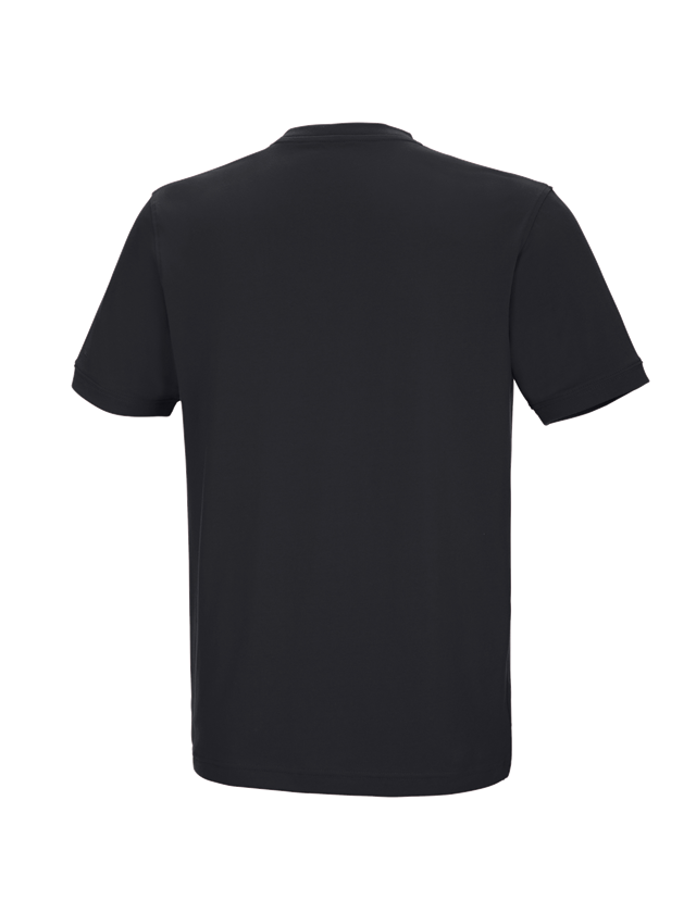 Tričká, pulóvre a košele: Tričko e.s. cotton stretch výstrih do V + čierna 2