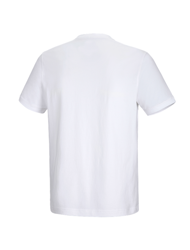 Tričká, pulóvre a košele: Tričko e.s. cotton stretch výstrih do V + biela 3
