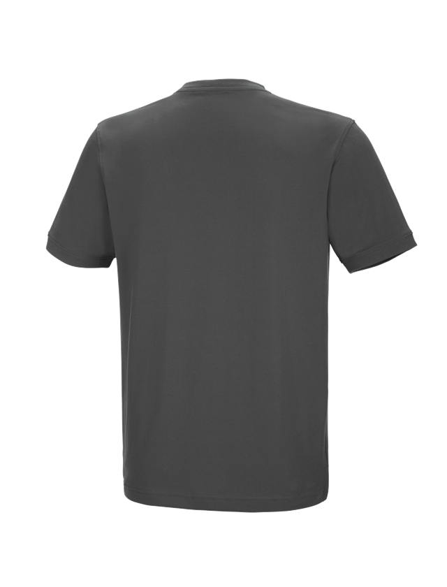 Tričká, pulóvre a košele: Tričko e.s. cotton stretch výstrih do V + antracitová 1