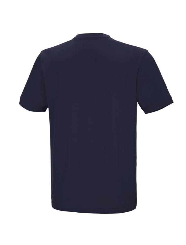Tričká, pulóvre a košele: Tričko e.s. cotton stretch výstrih do V + tmavomodrá 3