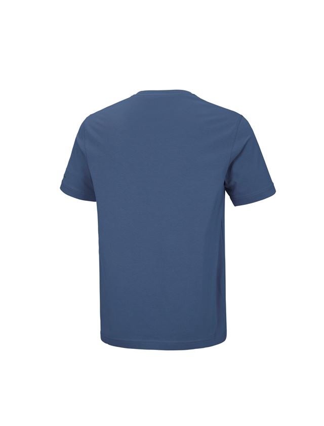 Tričká, pulóvre a košele: Tričko e.s. cotton stretch výstrih do V + kobaltová 1