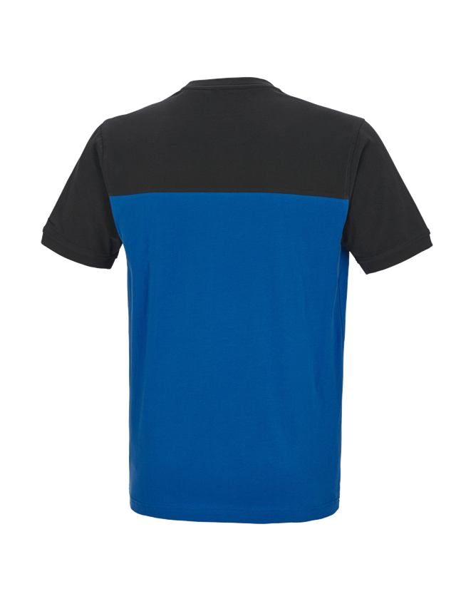 Tričká, pulóvre a košele: Tričko e.s. cotton stretch bicolor + enciánová modrá/grafitová 2