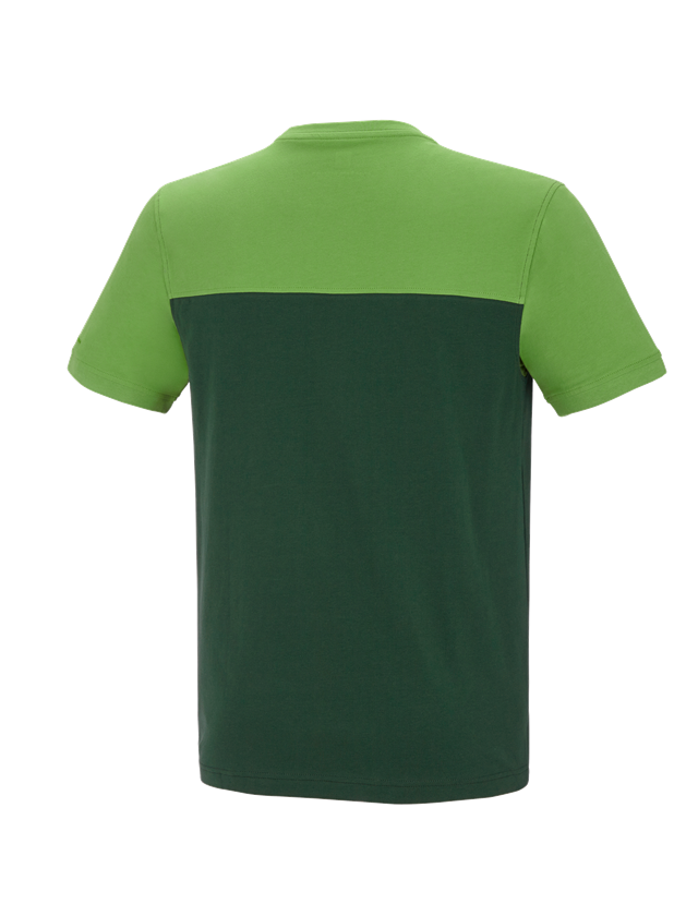 Tričká, pulóvre a košele: Tričko e.s. cotton stretch bicolor + zelená/morská zelená 3