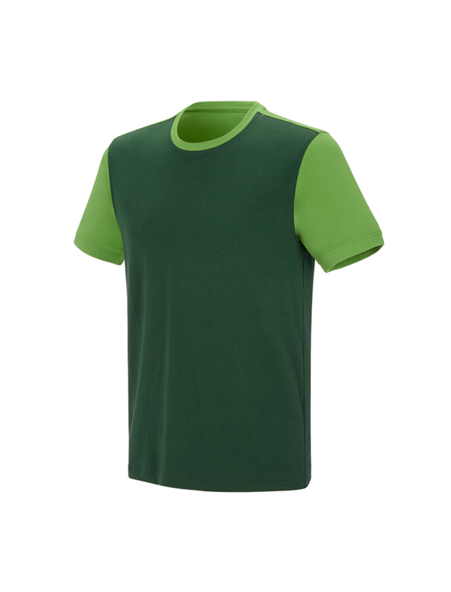 Tričká, pulóvre a košele: Tričko e.s. cotton stretch bicolor + zelená/morská zelená 2