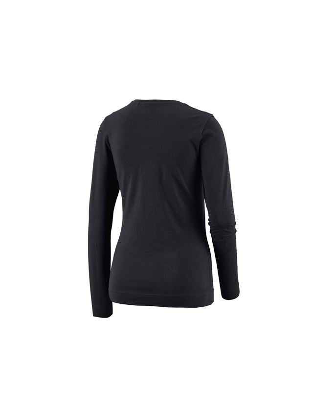 Tričká, pulóvre a košele: Tričko s dlhým rukávom e.s. cotton stretch, dámske + čierna 1