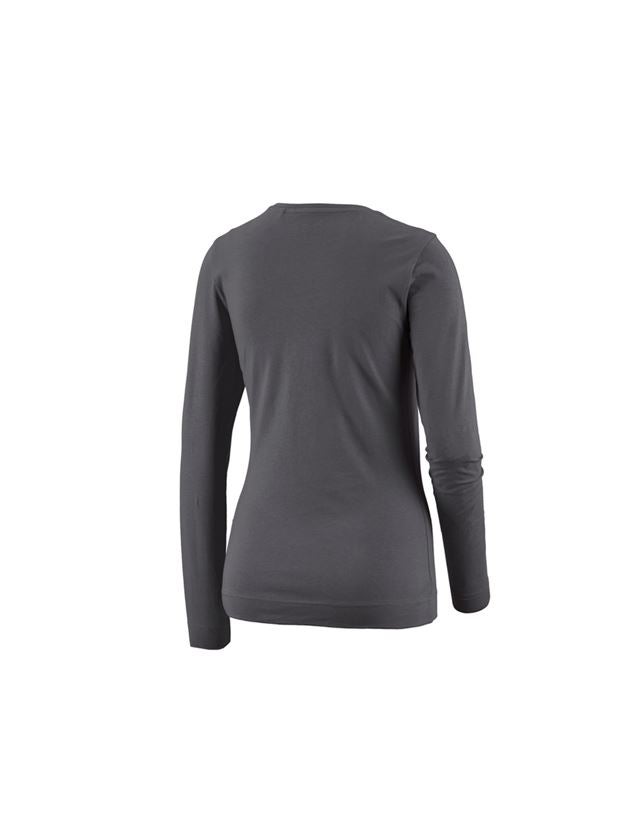 Tričká, pulóvre a košele: Tričko s dlhým rukávom e.s. cotton stretch, dámske + antracitová 1