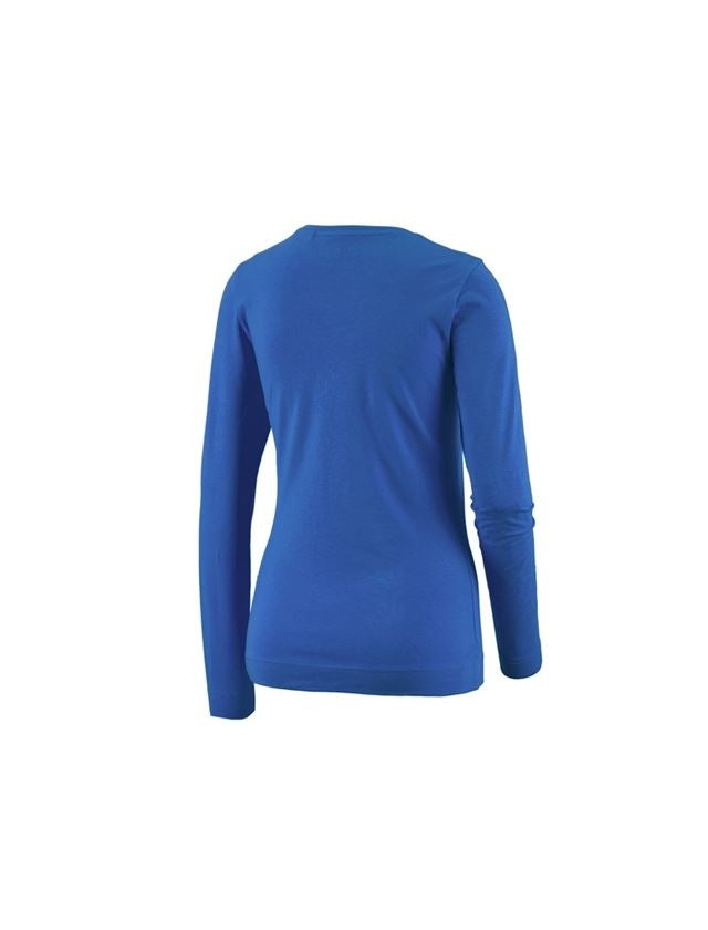 Tričká, pulóvre a košele: Tričko s dlhým rukávom e.s. cotton stretch, dámske + enciánová modrá 3