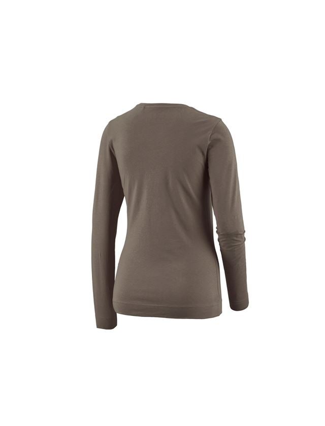 Tričká, pulóvre a košele: Tričko s dlhým rukávom e.s. cotton stretch, dámske + kamenná 1