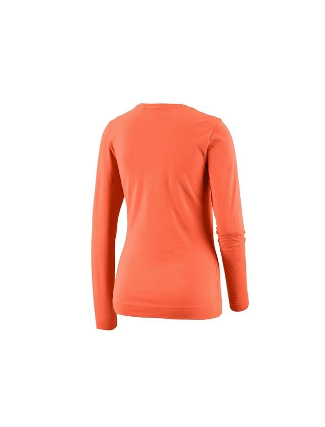 Tričká, pulóvre a košele: Tričko s dlhým rukávom e.s. cotton stretch, dámske + nektárinková 1