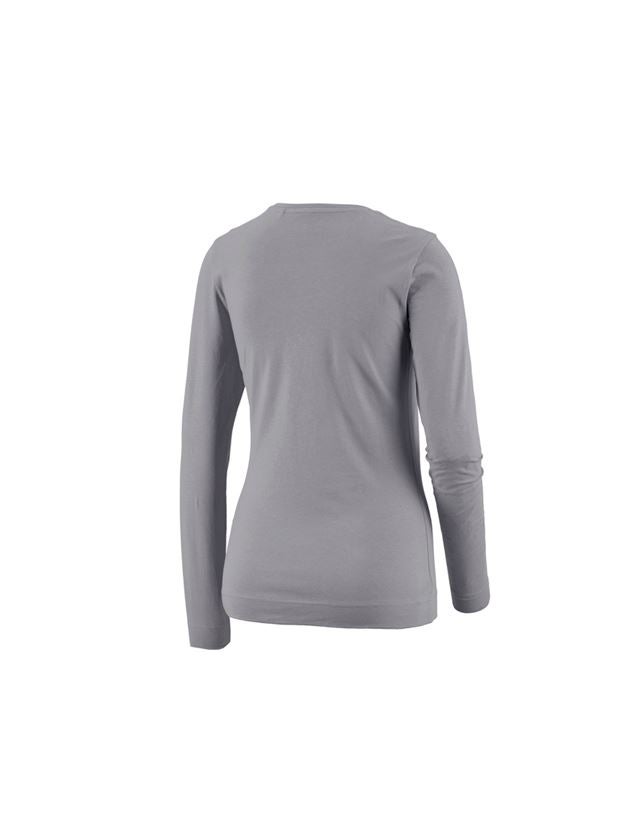 Tričká, pulóvre a košele: Tričko s dlhým rukávom e.s. cotton stretch, dámske + platinová 1