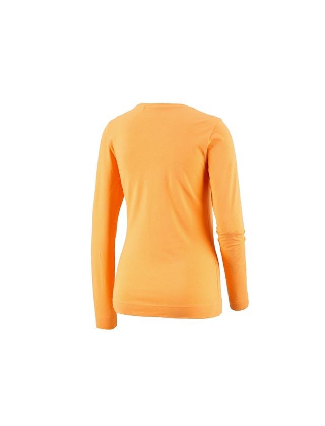 Tričká, pulóvre a košele: Tričko s dlhým rukávom e.s. cotton stretch, dámske + svetlooranžová 1