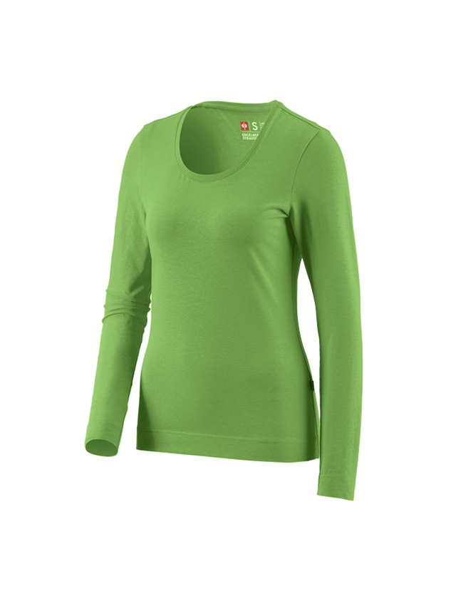 Tričká, pulóvre a košele: Tričko s dlhým rukávom e.s. cotton stretch, dámske + morská zelená 2