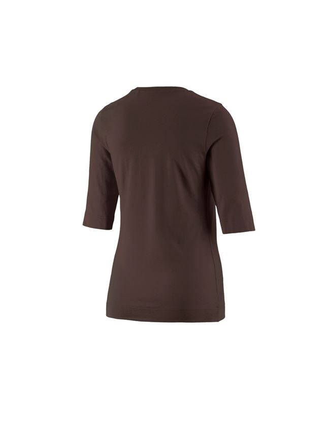 Tričká, pulóvre a košele: Tričko na 3/4 rukáv e.s. cotton stretch, dámske + gaštanová 1