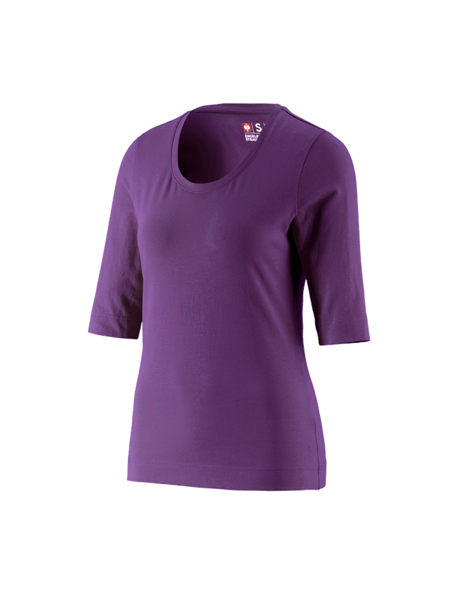 Tričká, pulóvre a košele: Tričko na 3/4 rukáv e.s. cotton stretch, dámske + fialová