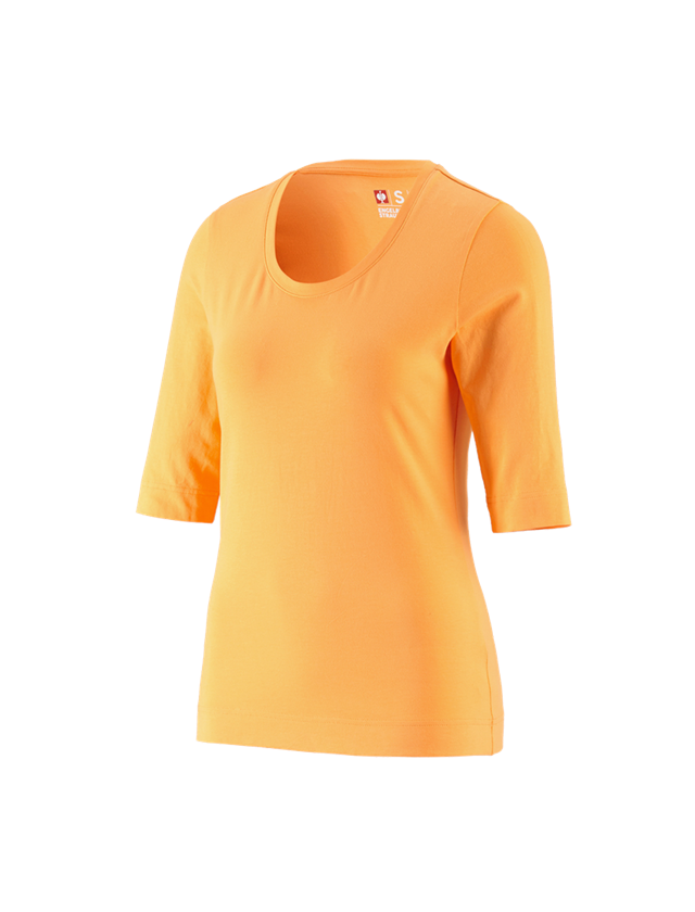 Tričká, pulóvre a košele: Tričko na 3/4 rukáv e.s. cotton stretch, dámske + svetlooranžová
