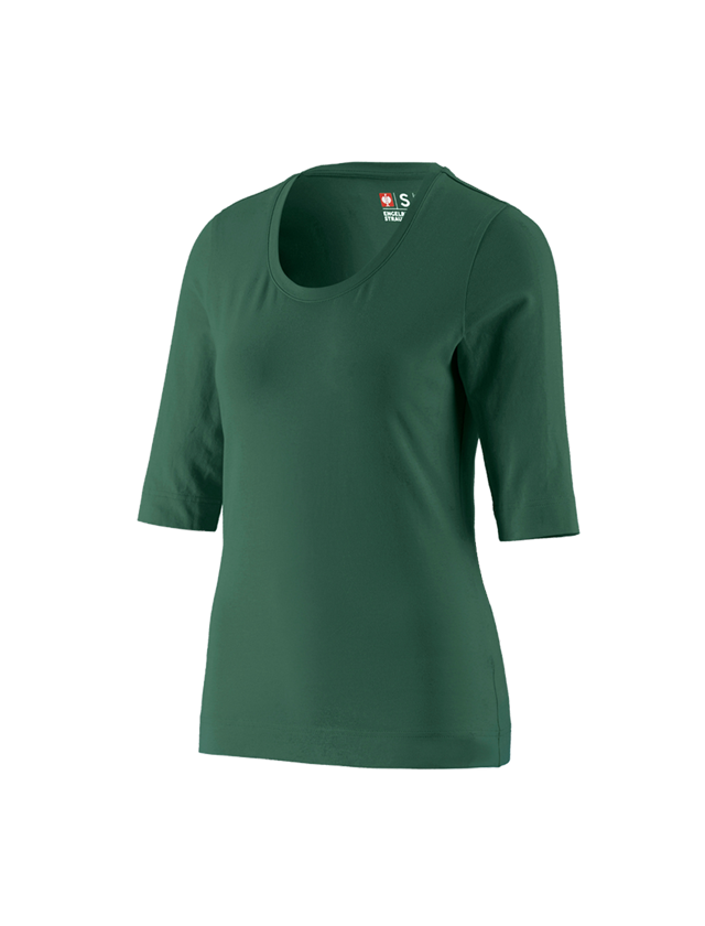 Tričká, pulóvre a košele: Tričko na 3/4 rukáv e.s. cotton stretch, dámske + zelená