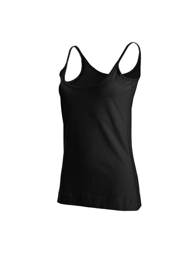 Tričká, pulóvre a košele: Rozstrapkané tričko e.s. cotton stretch, dámske + čierna