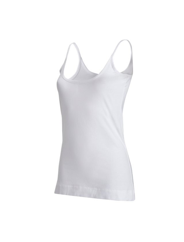 Tričká, pulóvre a košele: Rozstrapkané tričko e.s. cotton stretch, dámske + biela